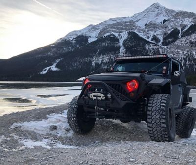 Image showing 9 th ORACLE Lighting 7 in. High Powered LED Headlights, Red Halos, 5769-003