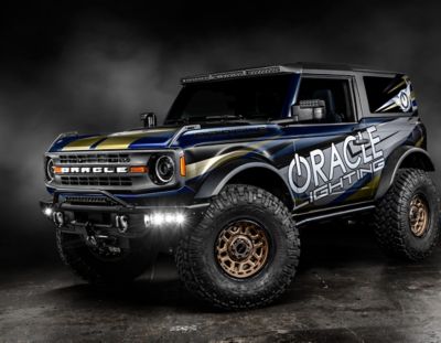 Image showing 6 th ORACLE Lighting 2021-2024 Ford Bronco Triple LED Fog Light Kit for Steel Bumper, 5890-001