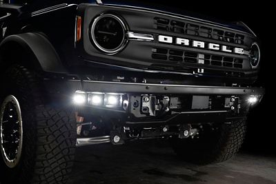 Image showing 8 th ORACLE Lighting 2021-2024 Ford Bronco Triple LED Fog Light Kit for Steel Bumper, 5890-001