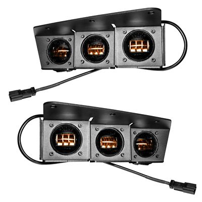 ORACLE Lighting 2021-2024 Ford Bronco Triple LED Fog Light Kit for Steel Bumper, 5890-005