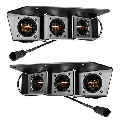 Image showing  2021-2024 Ford Bronco Triple LED Fog Light Kit for Steel Bumper, 5890-005