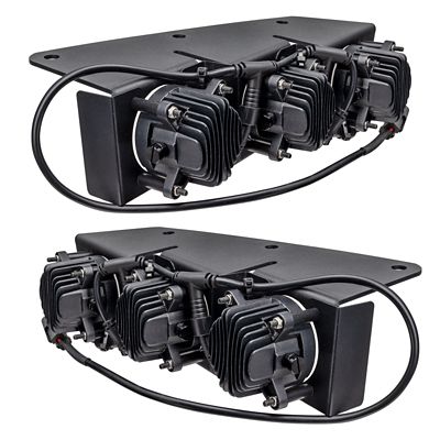 Image showing  2021-2024 Ford Bronco Triple LED Fog Light Kit for Steel Bumper, 5890-005