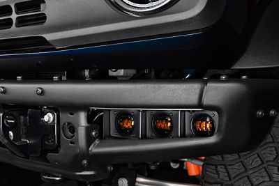 Image showing 7 th ORACLE Lighting 2021-2024 Ford Bronco Triple LED Fog Light Kit for Steel Bumper, 5890-005