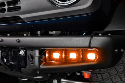 Image showing 8 th ORACLE Lighting 2021-2024 Ford Bronco Triple LED Fog Light Kit for Steel Bumper, 5890-005
