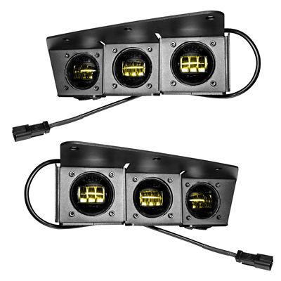 ORACLE Lighting 2021-2024 Ford Bronco Triple LED Fog Light Kit for Steel Bumper, 5890-006