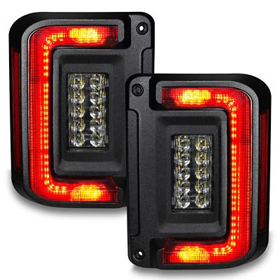Image showing  Flush Mount LED Tail Lights for Jeep Wrangler JK