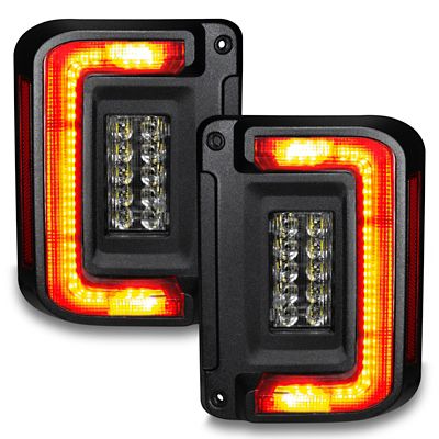 Image showing  Flush Mount LED Tail Lights for Jeep Wrangler JK
