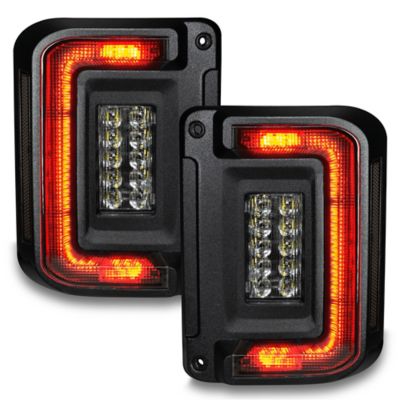 Image showing  Black Series Flush Mount LED Tail Lights for Jeep Wrangler JK