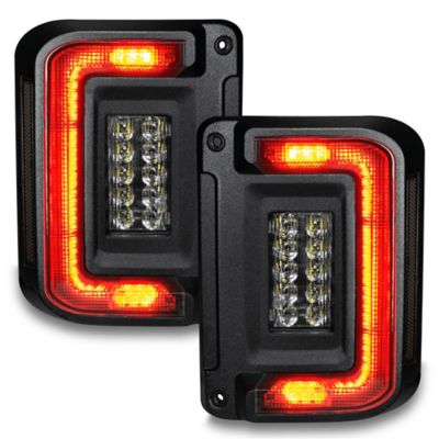 Image showing  Black Series Flush Mount LED Tail Lights for Jeep Wrangler JK