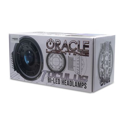 Image showing 6 th ORACLE Lighting Oculus 7 Bi-LED Projector Headlights for Jeep Wrangler JK, White Halos, 5876-001