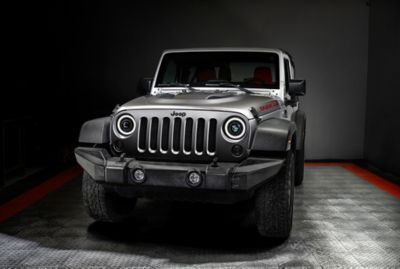 Image showing 7 th ORACLE Lighting Oculus 7 Bi-LED Projector Headlights for Jeep Wrangler JK, White Halos, 5876-001