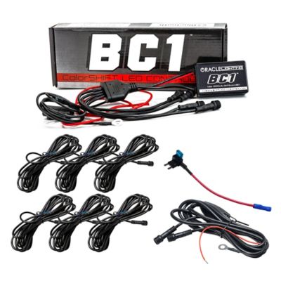 Image showing 4 th ORACLE Lighting Oculus ColorSHIFT 7 in. Bi-LED Projector Headlights for Jeep Wrangler JK, w/BC1 Controller, 5876-335