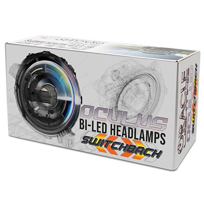 Image showing 5 th ORACLE Lighting Oculus Bi-LED Projector Headlights for Jeep Wrangler JL / Gladiator JT, Switchback Halos