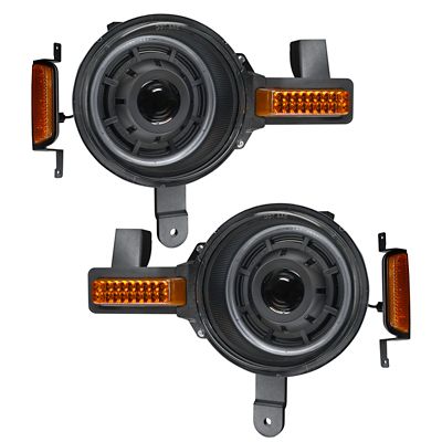 Image showing  Oculus Bi-LED Projector Headlights for 2021+ Ford Bronco, Amber Halos, 5886-005