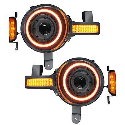 Image showing  Oculus Bi-LED Projector Headlights for 2021+ Ford Bronco, Switchback Halos, 5886-023