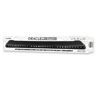 Image showing 5 th ORACLE Lighting Integrated Windshield Roof LED Light Bar System for 2021+ Ford Bronco, Carbonized Grey Housing, 5888-023-MF