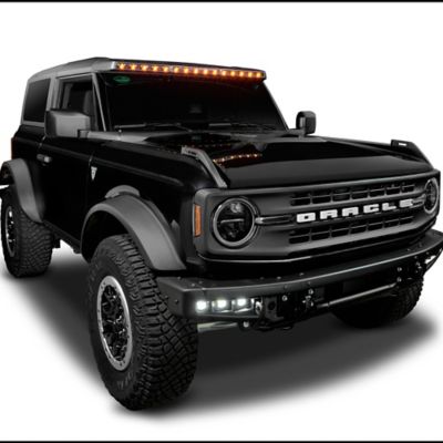 Image showing 7 th ORACLE Lighting Integrated Windshield Roof LED Light Bar System for 2021+ Ford Bronco, Carbonized Grey Housing, 5888-023-MF