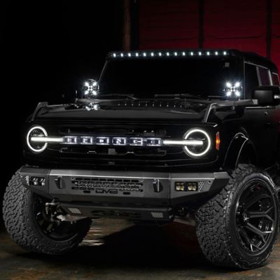 Image showing 9 th ORACLE Lighting Integrated Windshield Roof LED Light Bar System for 2021+ Ford Bronco, Carbonized Grey Housing, 5888-023-MF
