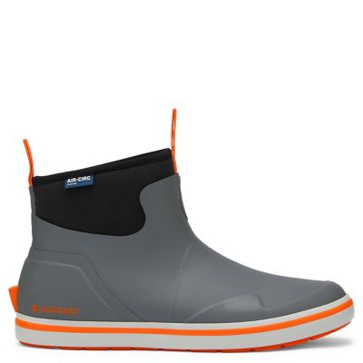 LaCrosse Footwear Men's Alpha Deck Boot 6 in. Gray/Orange Rubber Boots