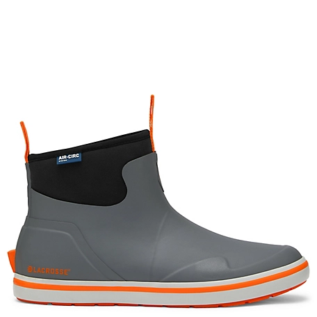 LaCrosse Footwear Alpha Deck Boot 6 in. Gray/Orange