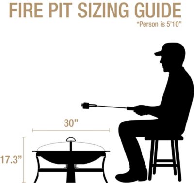 Image showing 8 th Bond 30 in. Country Mile Wood-Burning Fire Pit