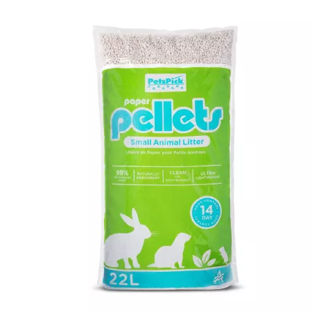 PetsPick Non-Clumping Paper Granulated Small Animal Litter 10 lb. Small Pet Litter