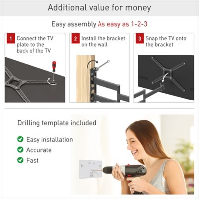 Image showing  13 - 65 in. Full Motion TV Wall Mount, Black