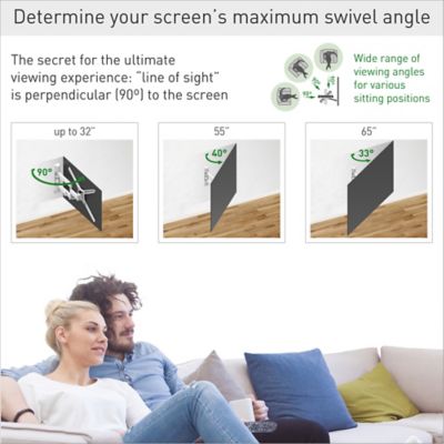 Image showing  13 - 65 in. Full Motion TV Wall Mount, White