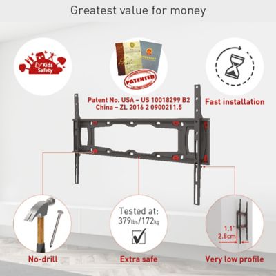 Image showing  13 - 75 in. No Drill TV Wall Mount