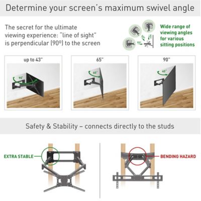 Image showing  13 - 90 in. Dual Arm TV Mount Full Motion