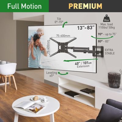 Image showing  13 - 83 in. Dual Arm TV Mount Full Motion