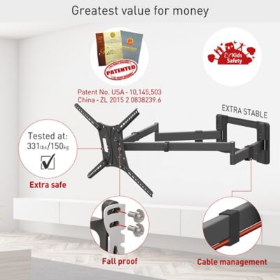 Image showing  13 - 83 in. Dual Arm TV Mount Full Motion