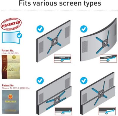 Image showing  40 - 90 in. Full Motion TV Mount with Antenn