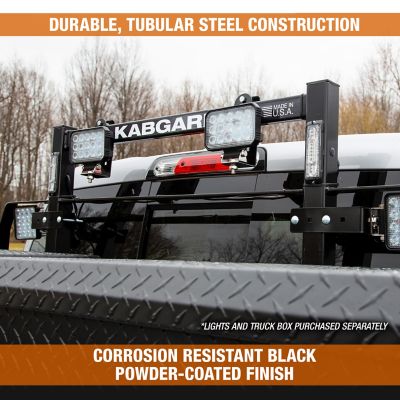 Image showing  Kabgard Steel Headache Rack with Mounting Kit, 69 x 23.5in. Truck Cab Rack, Black