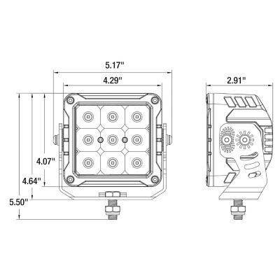 Image showing 7 th Buyers Products Ultra Bright 4.5 in. Wide Led Flood Light