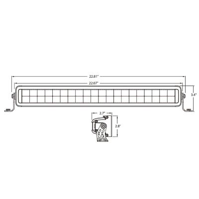 Image showing  22 in. Edgeless Ultra Bright LED Spot and Flood Combination Light Bar