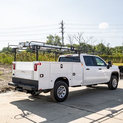 Image showing  1,000 lb. Capacity Black Service Body Ladder Rack, 15-1/2 ft.