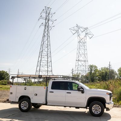 Image showing 5 th Buyers Products 1,000 lb. Capacity Black Service Body Ladder Rack, 15-1/2 ft.