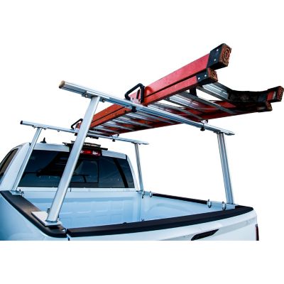 Image showing  800 lb. Capacity Aluminum Truck Ladder Rack with Adjustable Height and Clamp-On Mount