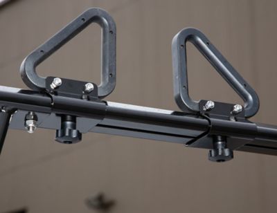 Image showing  Black Aluminum Ladder Rack with Adjustable Height and Clamp On Mount, 800 lb. Load Capacity