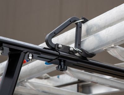 Image showing 6 th Buyers Products Black Aluminum Ladder Rack with Adjustable Height and Clamp On Mount, 800 lb. Load Capacity