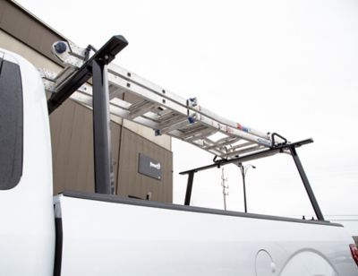 Image showing 8 th Buyers Products Black Aluminum Ladder Rack with Adjustable Height and Clamp On Mount, 800 lb. Load Capacity