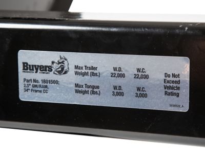 Image showing  2-1/2 in. Class 5 Hitch Receiver for GM and Dodge/RAM Cab & Chassis (1999+ Multi Fit C&C)