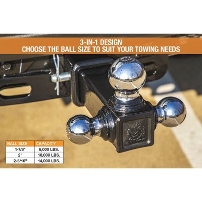 Image showing  Tri-Ball Hitch With Chrome Towing Balls for 2-1/2 in. Receivers