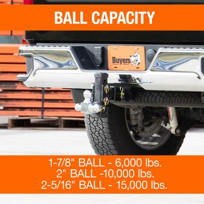 Image showing  Adjustable Tri-Ball Hitch with Rotating Chrome Towing Balls for 2-1/2 Inch Receivers