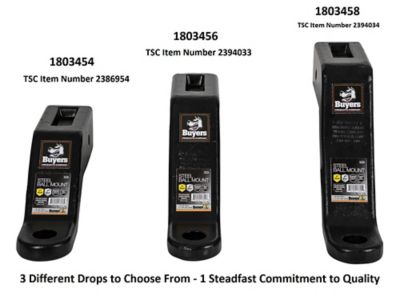 Image showing  3 in. Receiver Heavy Duty Forged Ball Mount, 6 in. Drop