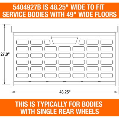 Image showing  49 in. Kabgard Universal Headache Rack with Mounting Kit for Service Body Trucks, Gloss Black