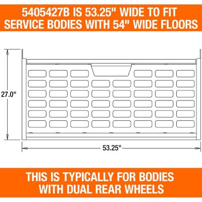 Image showing 6 th Buyers Products 54 in. Gloss Black Kabgard Universal Headache Rack with Mounting Kit for Service Body Trucks