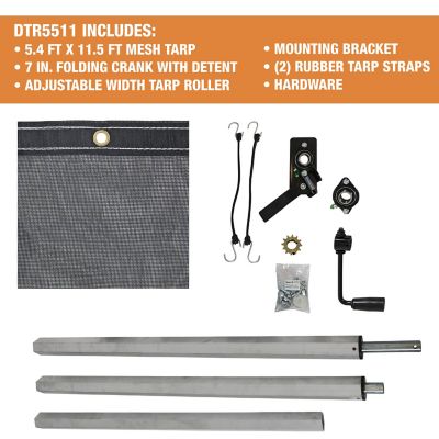 Image showing  Tarp System with Mesh Tarp 5-1/3 x 11-1/2 ft.