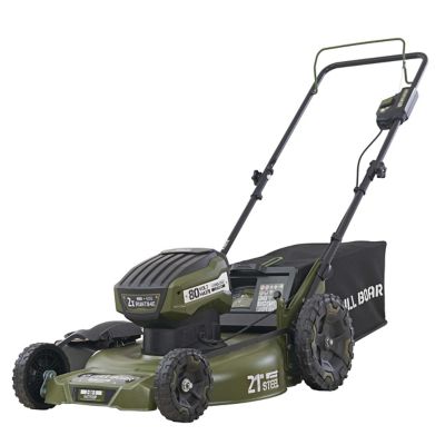 Image showing  21 in. 80V 3-in-1 Lithium-Ion Push Lawn Mower, 2 Batteries and 1 Charger Included